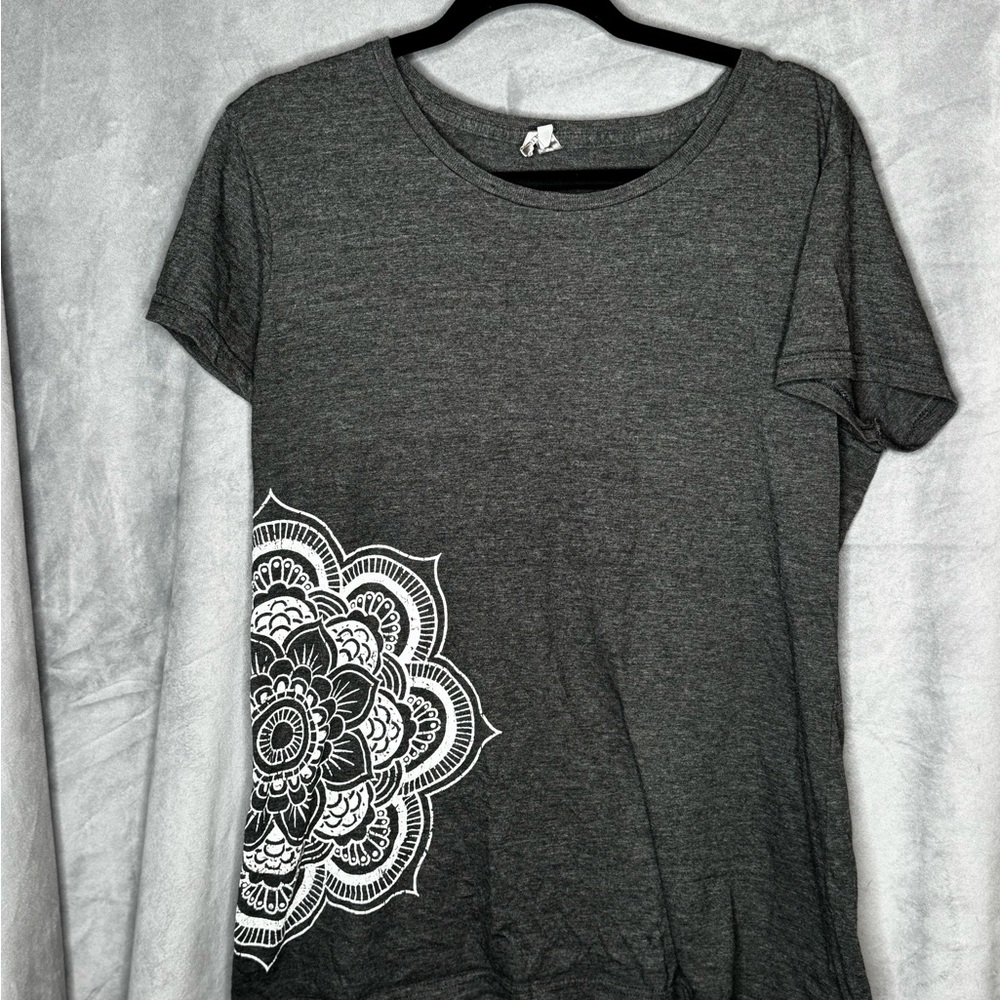 Charcoal Mandala Print Women's Tee